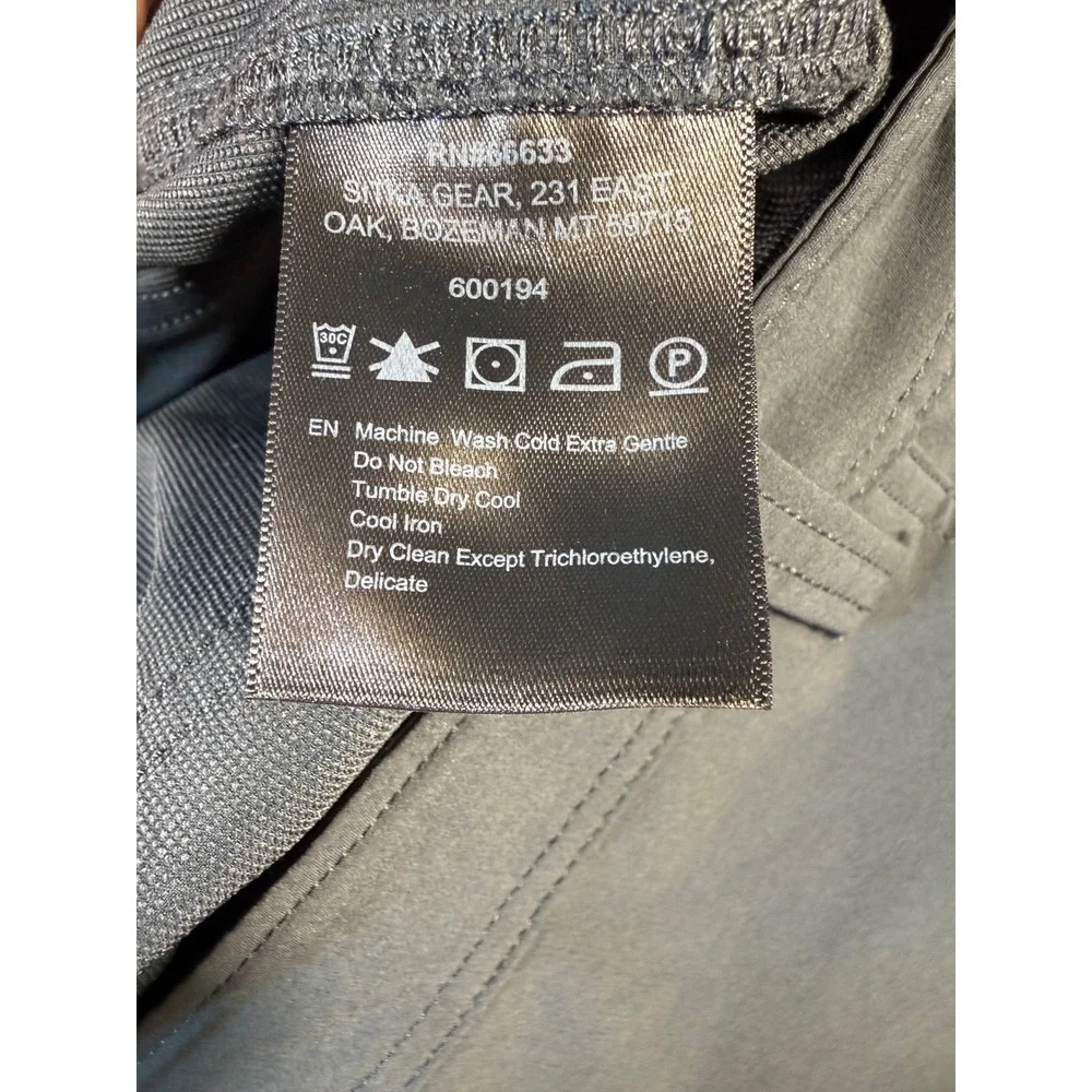 Sitka Gear Mens Territory Shorts Lead Gray Size 34 Technical Hiking Outdoor